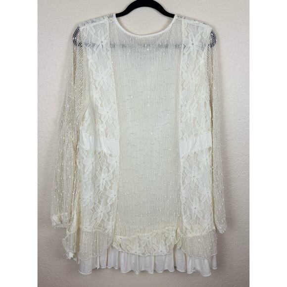 Indigo Soul Tops - Indigo Soul Boho Lagenlook Layered Lace Long Sleeve Top Size 2X